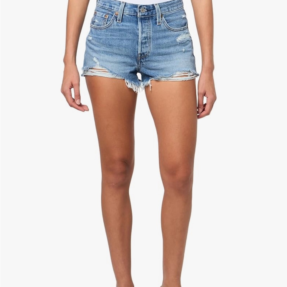Levi's Distressed Blue Jean Shorts
